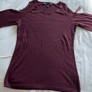 Cold shoulder sweater